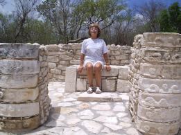 Throne just made to my size, Mayapan, Yucatan